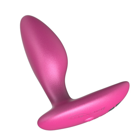 Pink silicone tapered vibrating butt plug