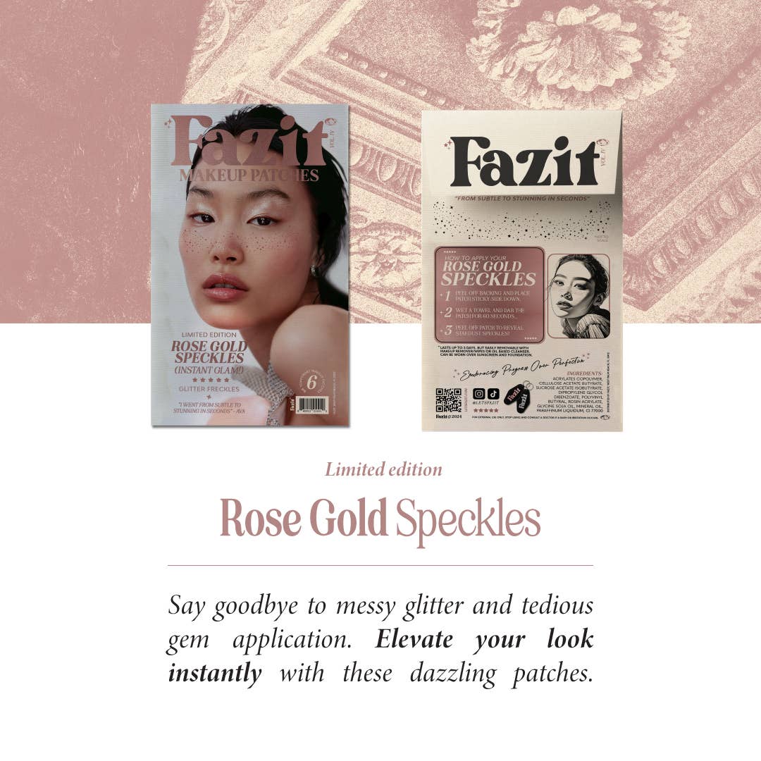 Fazit Glitter Freckles in Rose Gold Stardust Speckles