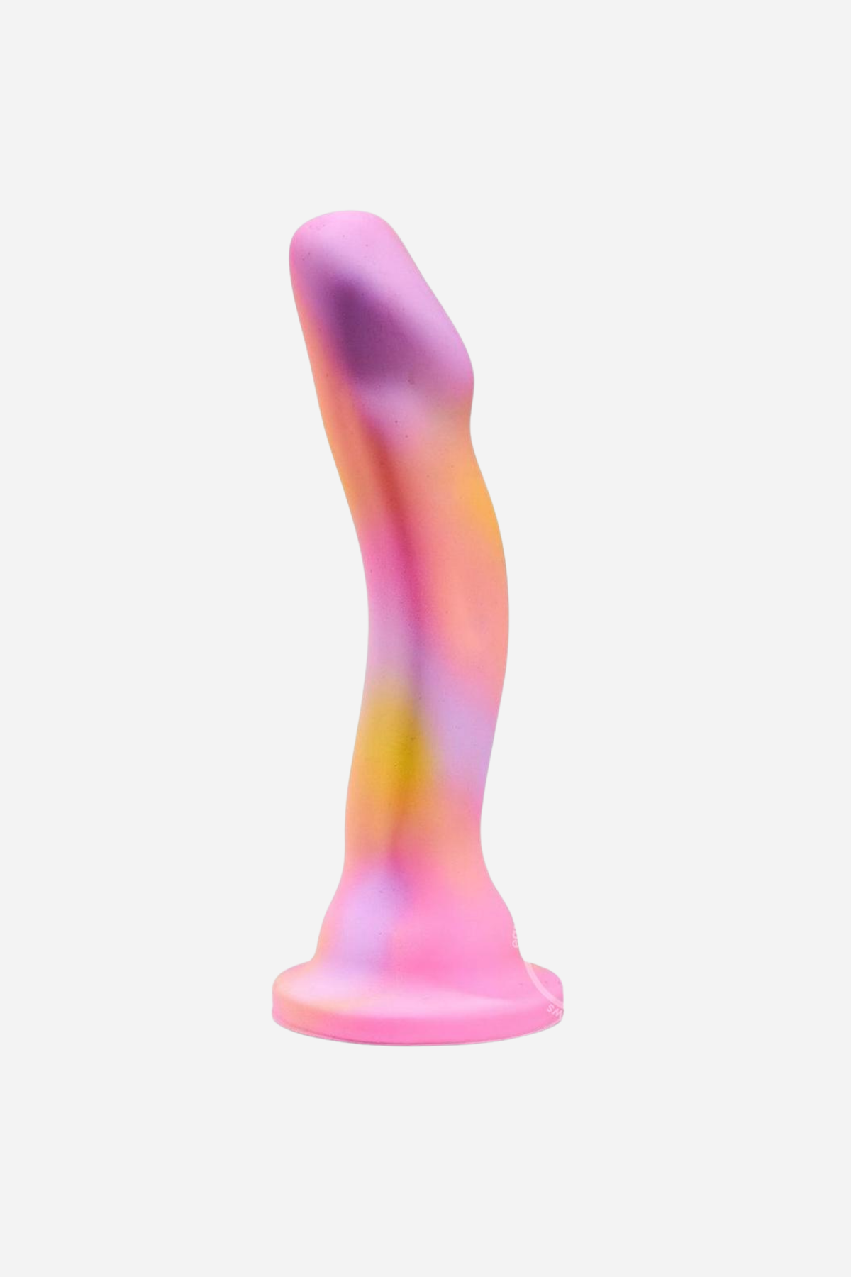 Multicolored silicone dildo