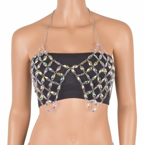Beautiful Disaster Bra in Aurora Borealis Beads