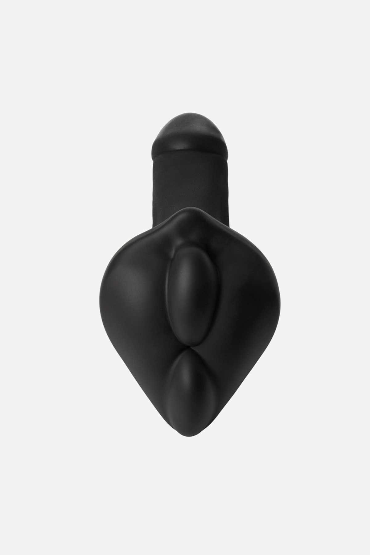 Black BumpHer pad shown upright on a short black shaft, its twin rounded bumps facing forward above the wide padded teardrop base.