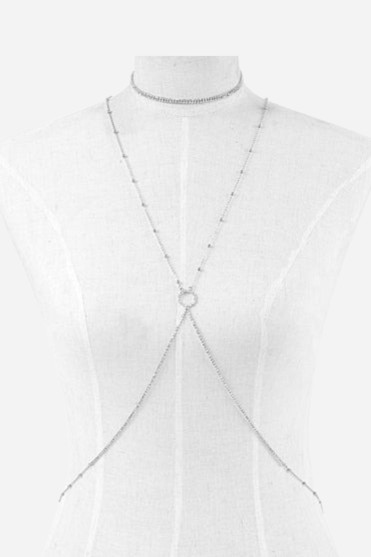Come Full Circle X Body Chain in Silver