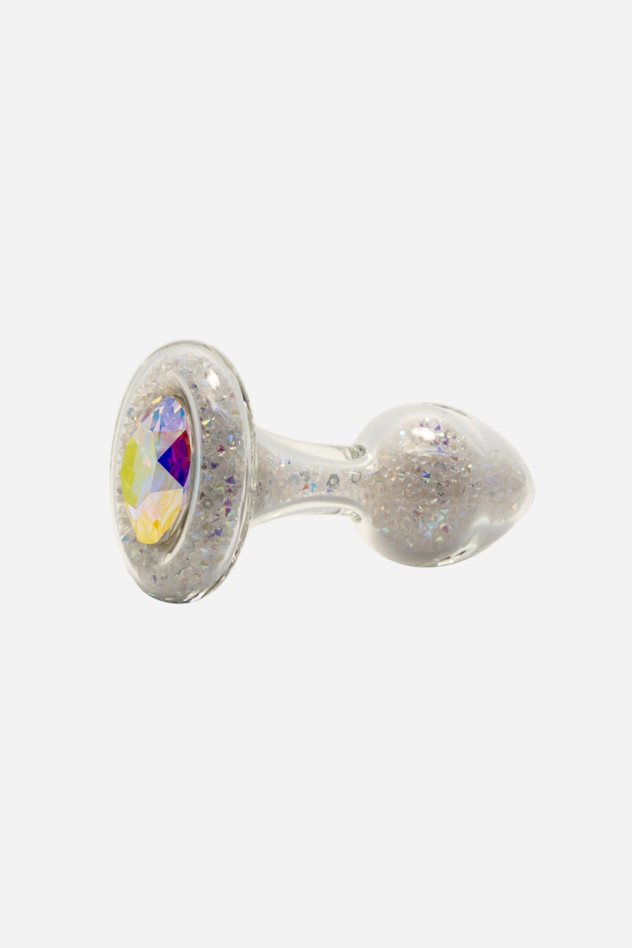 Crystal Small Glass Sparkle Plug in Aurora Borealis
