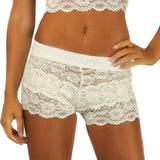 Lace Boxers by Foxers in Ivory Wedding w/ Ivory Band