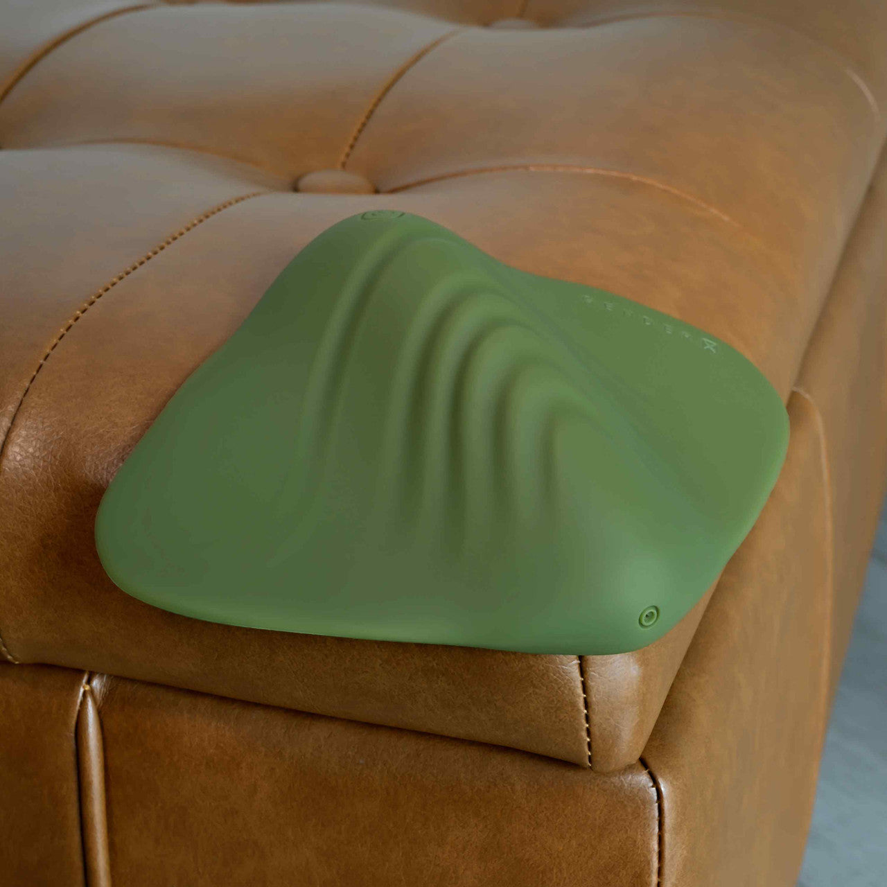 All the Pleasure Vibrating Grinding Pad in Olive Green