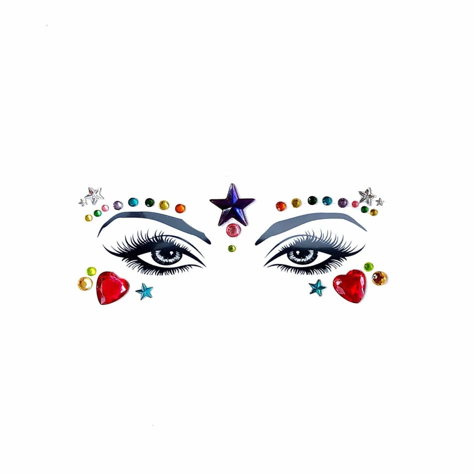 Galactic Goddess Stick On Crystal Face Jewels