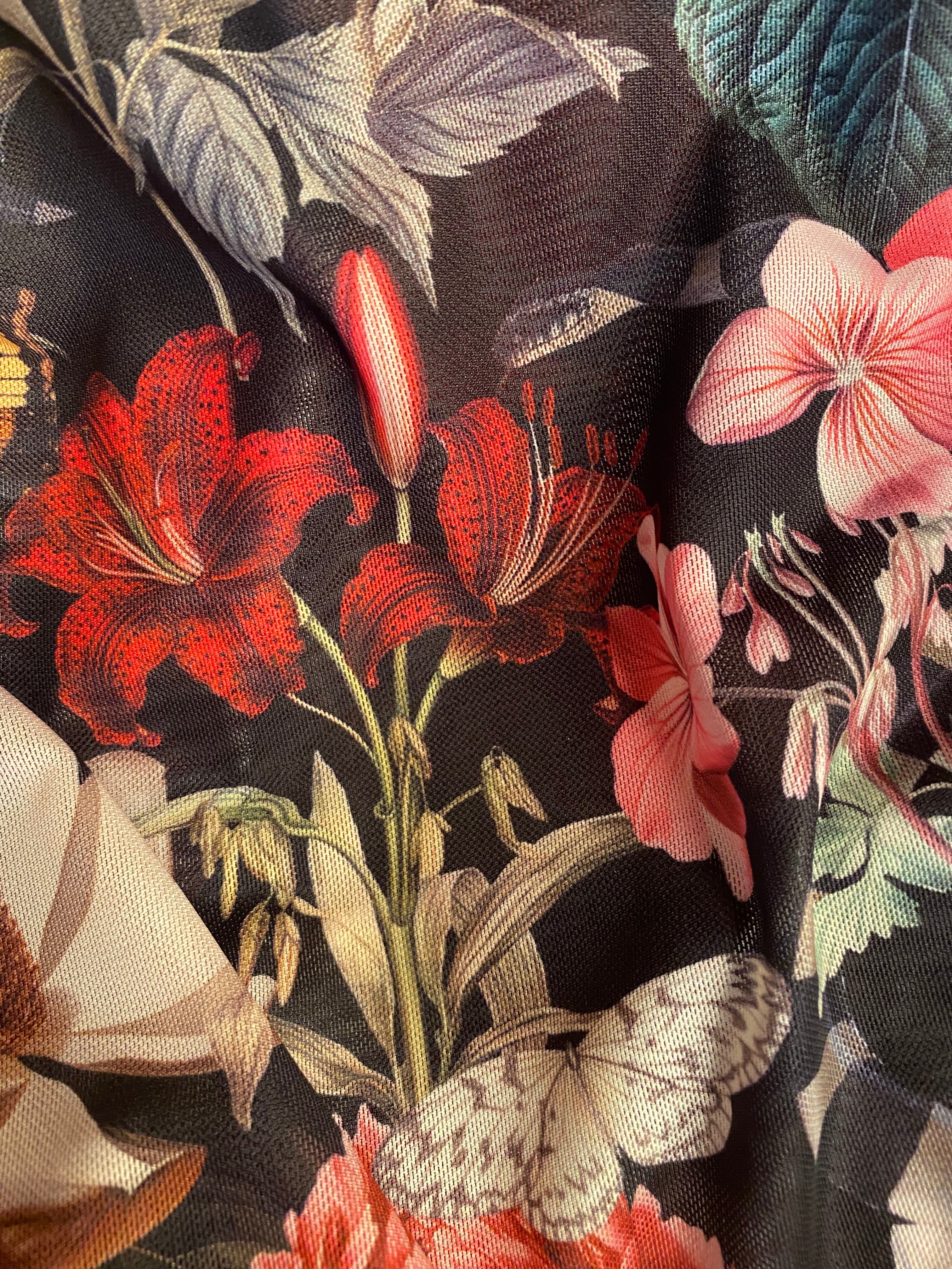 Kilo Brava Mesh Long Sleeve Teddy in Garden of Eden