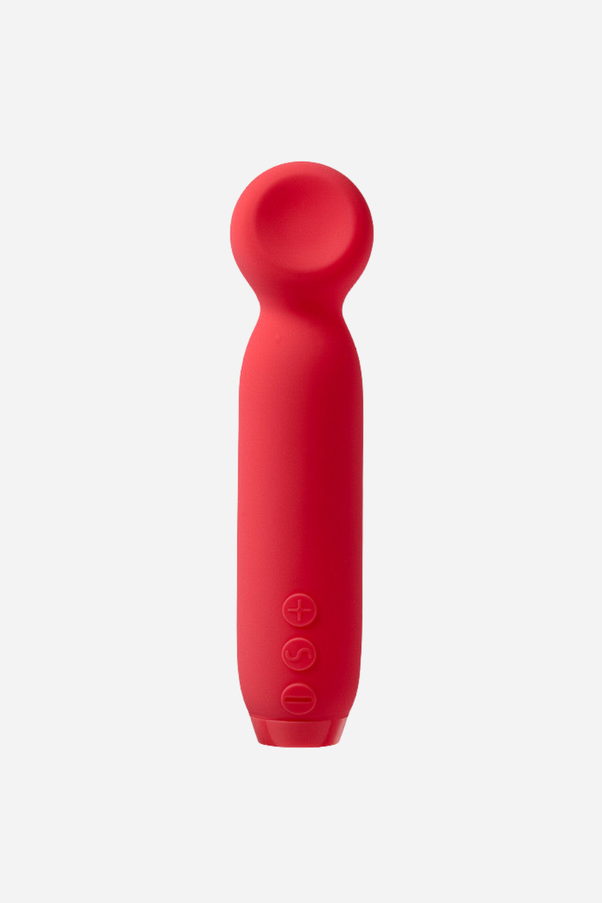 Je Joue Vita Lipped Bullet in pink watermelon, standing upright to show its rounded lipped head, slim body and three control buttons