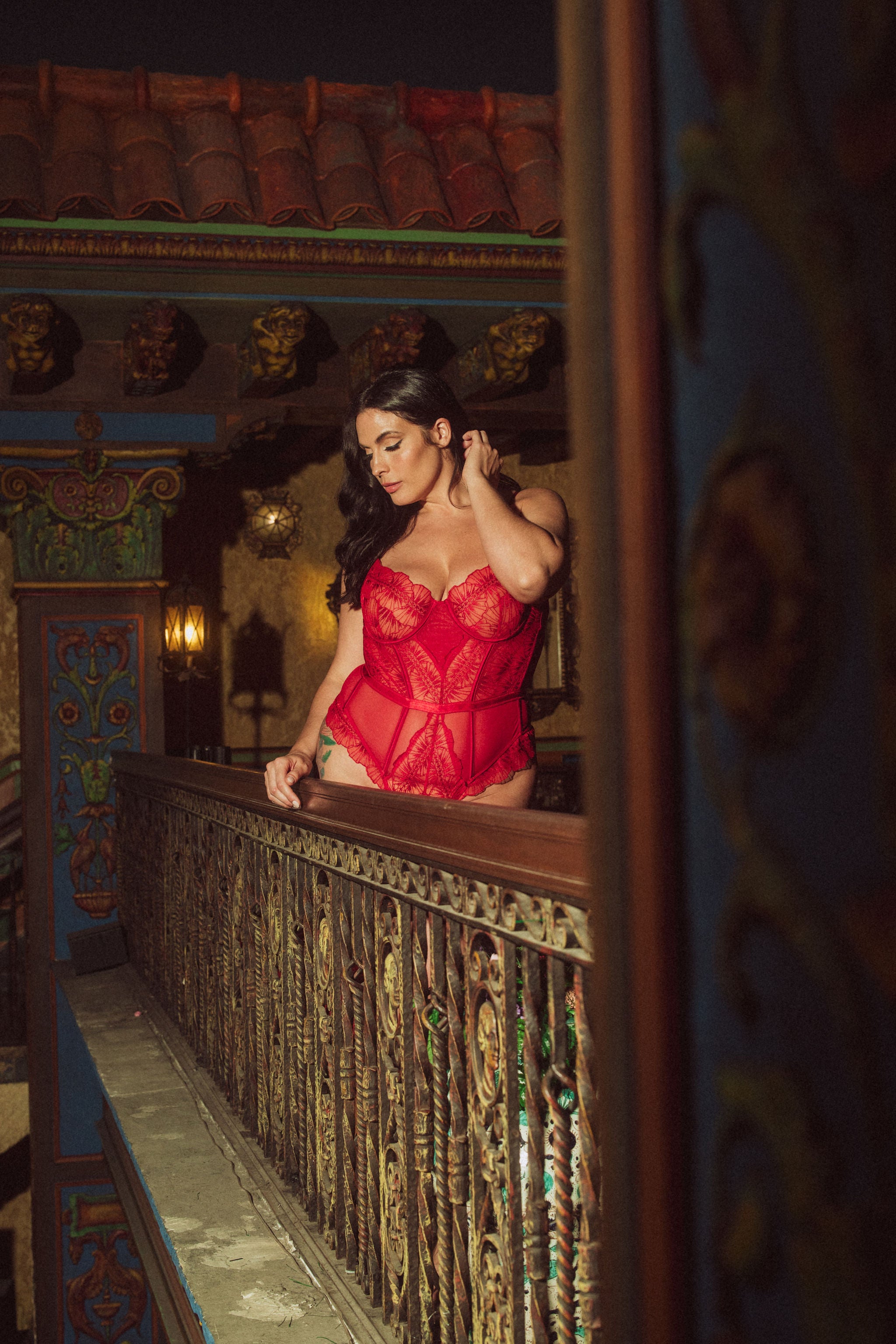 Kilo Brava Embroidery Underwire Teddy in Scarlett Florals