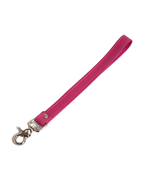 garment leather fetish training leash in pink