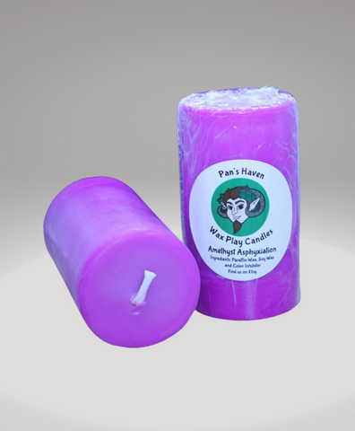 3.5in Pillar UV Reactive Drip Candle in Amethyst Asphyxiation