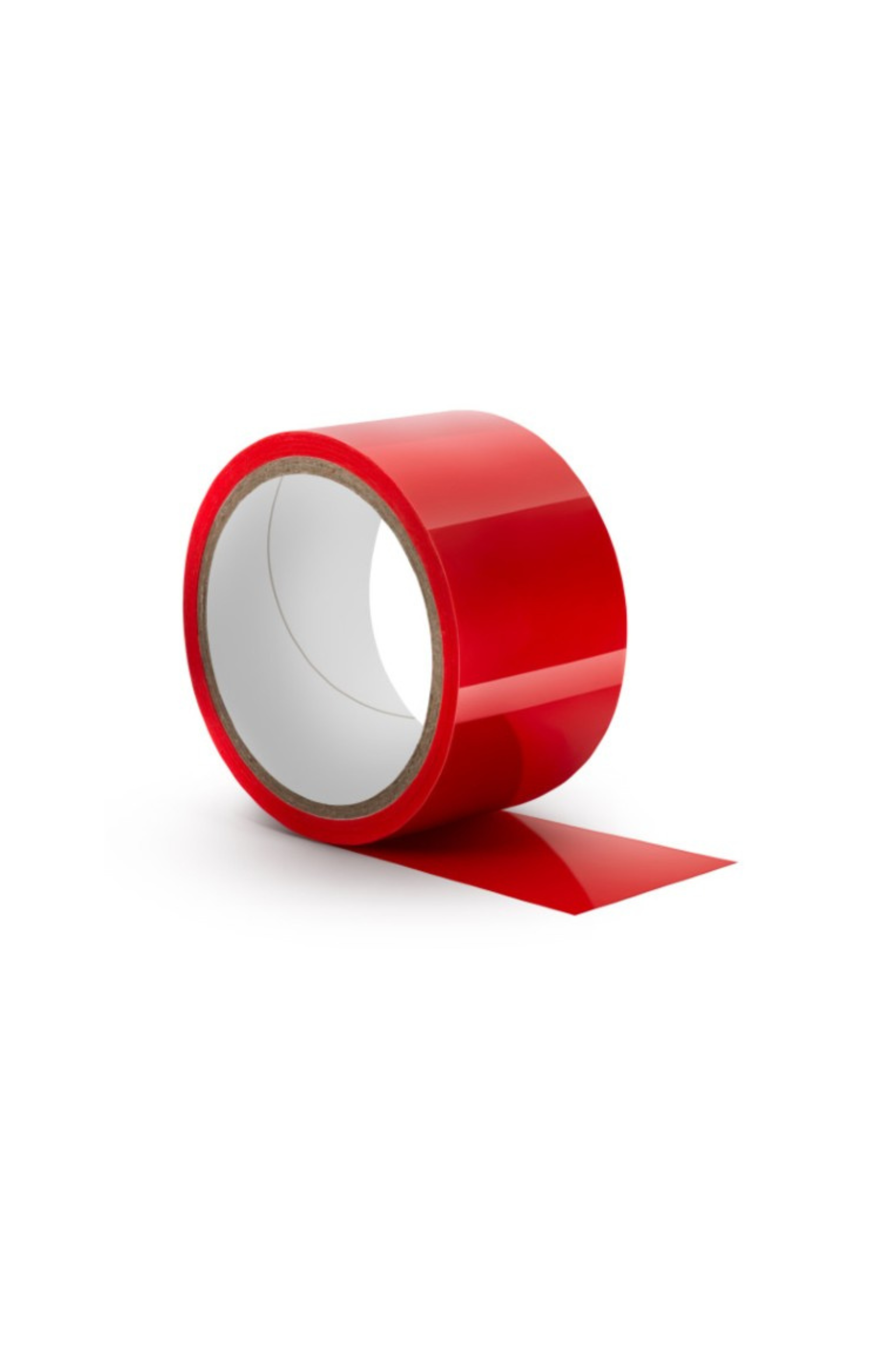 roll of shiny red bondage tape for beginner kink play