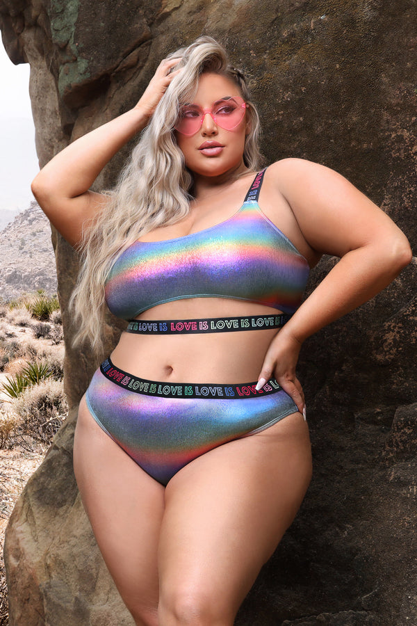 Love is Love Shimmer Crop Set