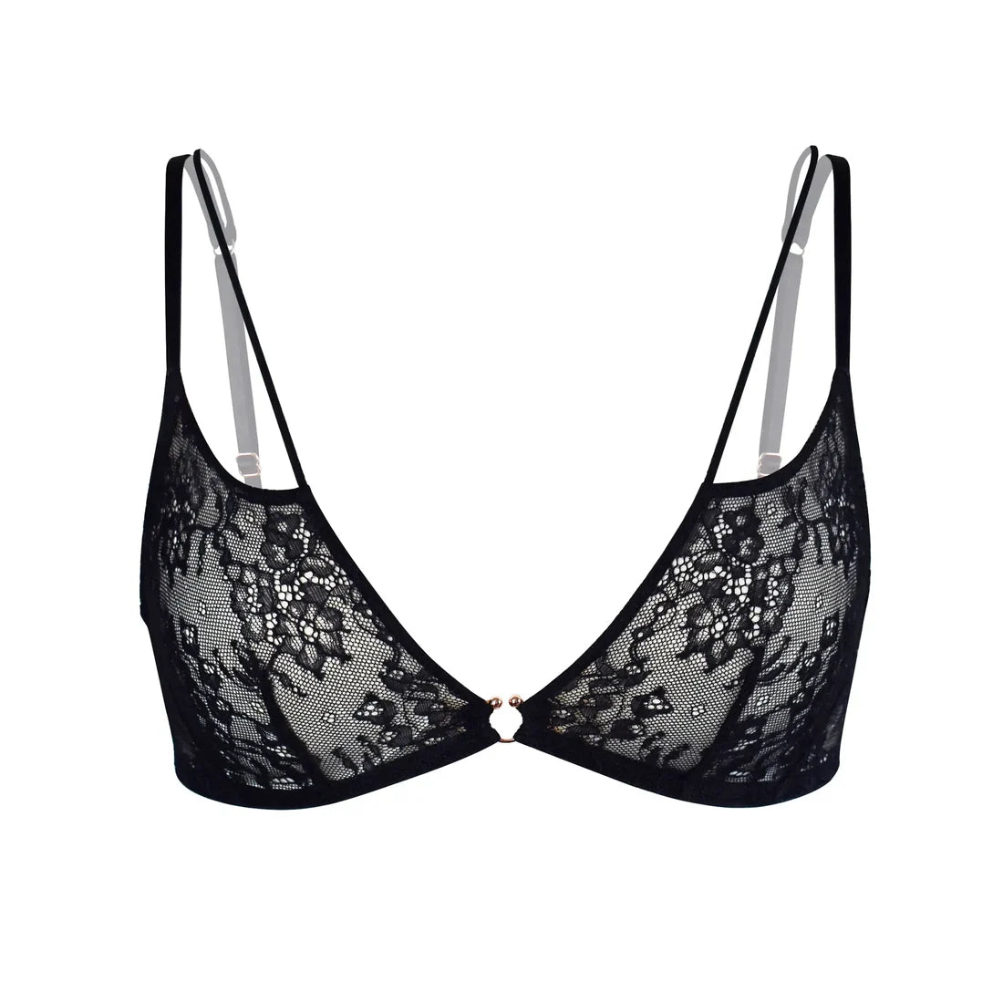 Amphitrite Rush Lace Bralette in Black by Monique Morin