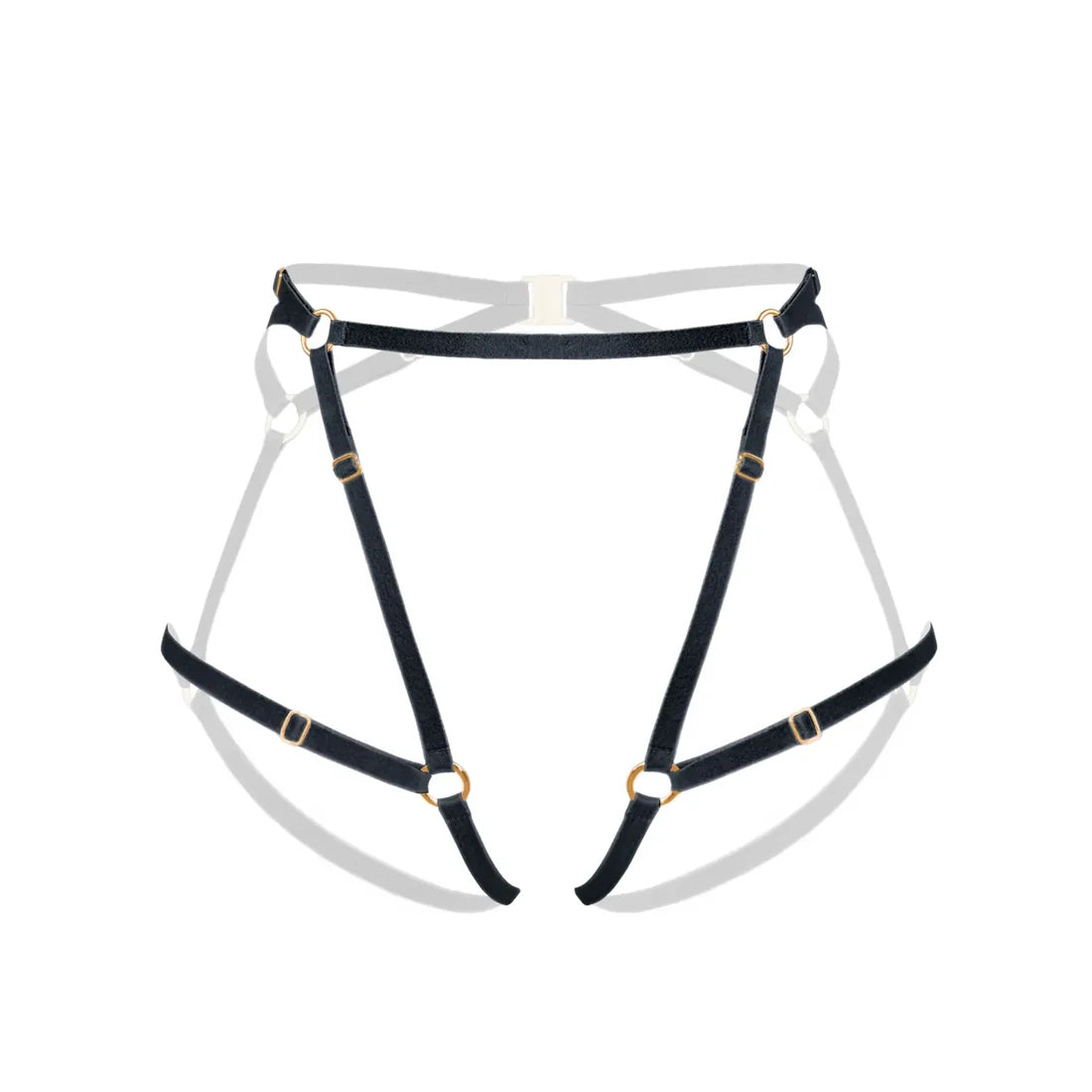 Frisson Thigh Harness in Black by Monique Morin