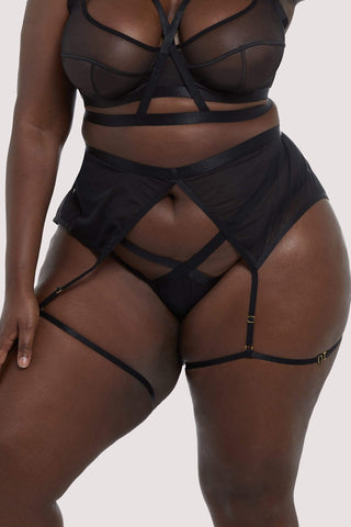SALE In Retrograde Mesh Strappy Suspender Belt