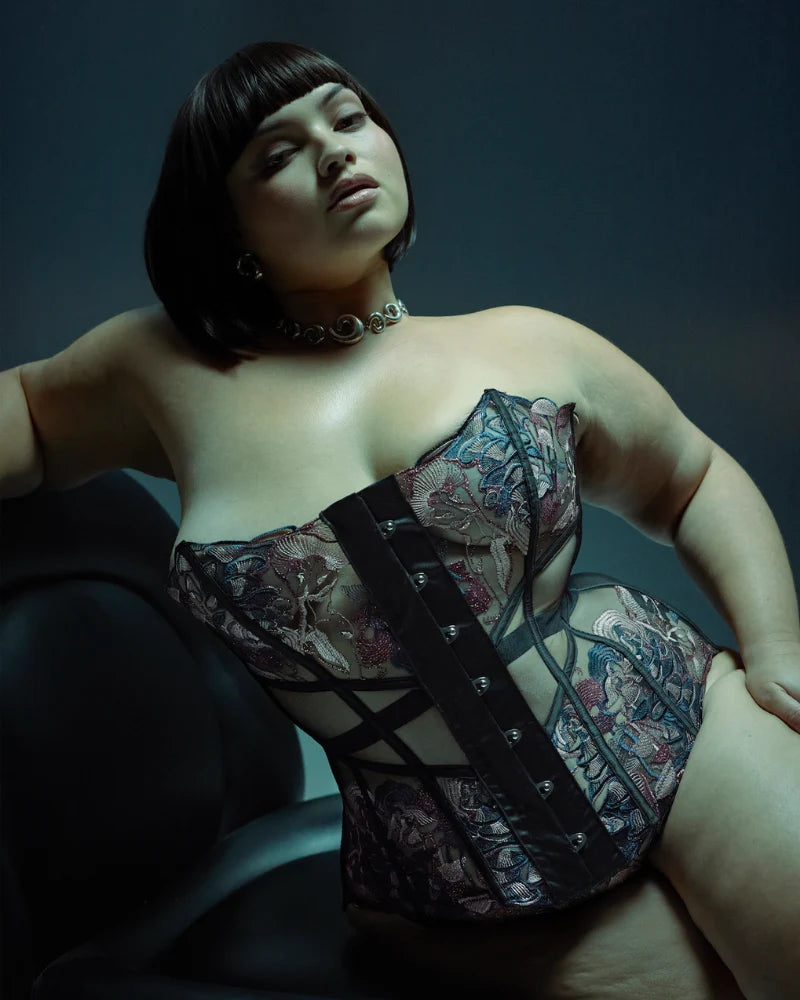 Wild Chanterelle Dreams Embroidered Corset