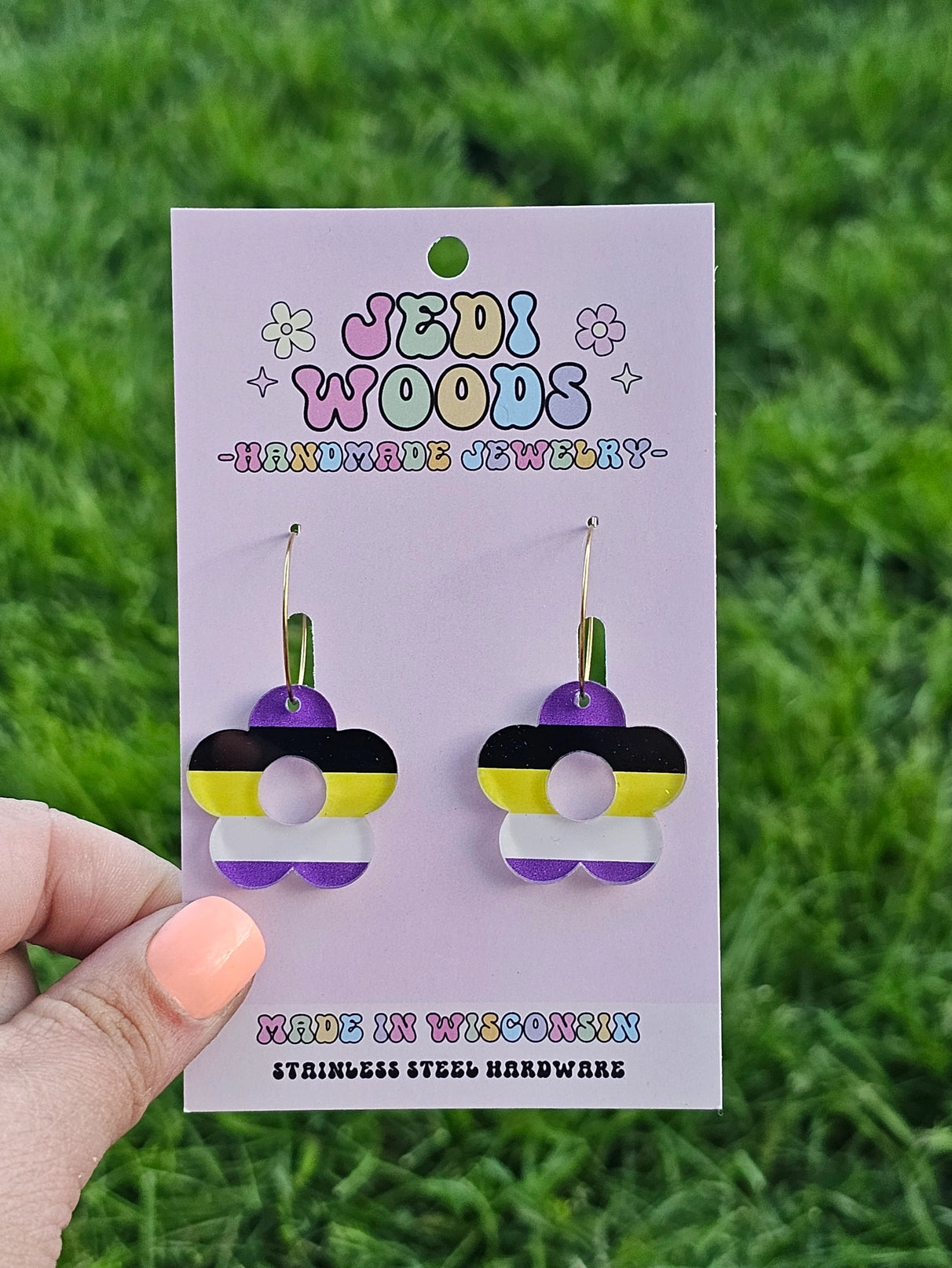 Pride Flags Flower Earrings