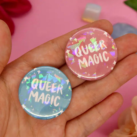 Queer Magic Holographic Button