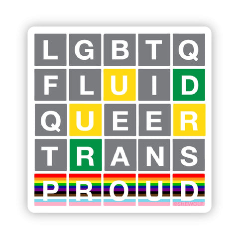 Queer Pride Wordle Sticker