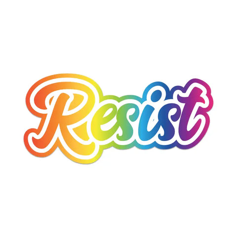 Resist Sticker in Rainbow