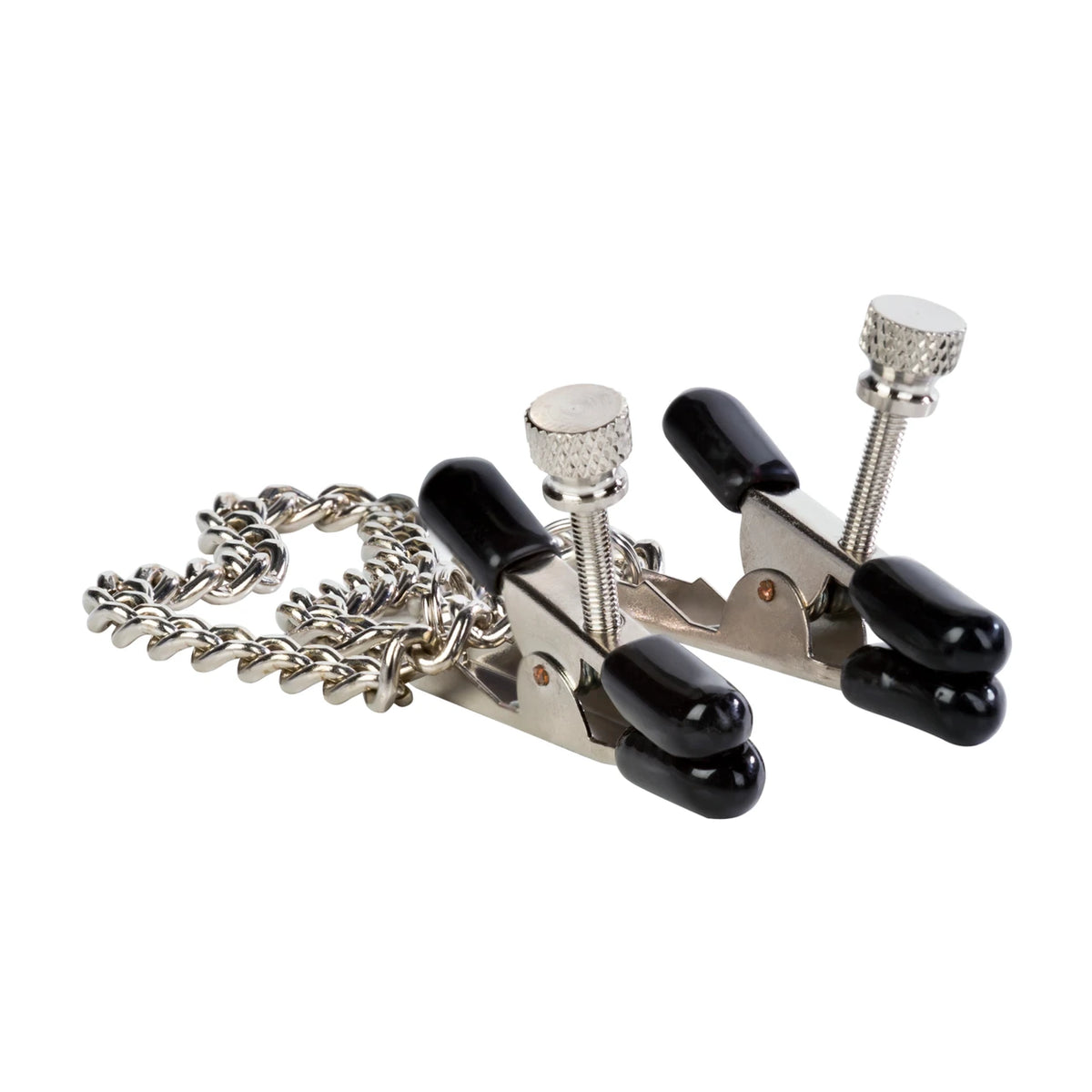 Let's Play Bull Nose Nipple Clamps with Link Chain