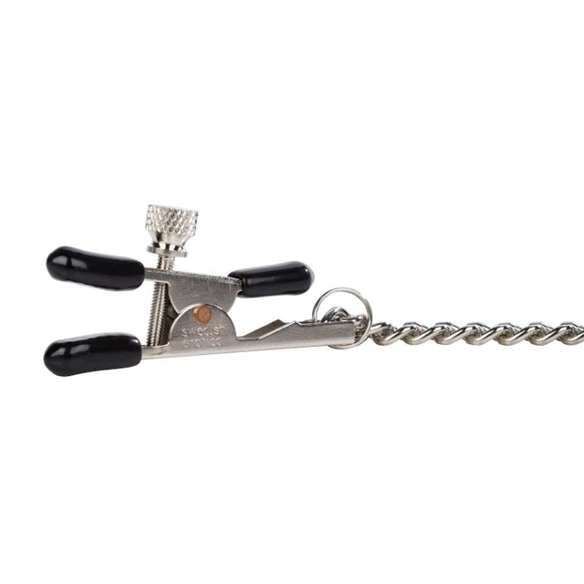 Let's Play Bull Nose Nipple Clamps with Link Chain