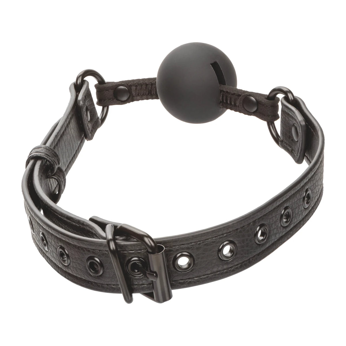 At Night Ball Gag w/ Faux Leather Strap