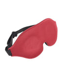 red memory foam blindfold with nose cutout