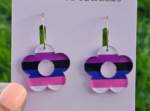 Pride Flags Flower Earrings