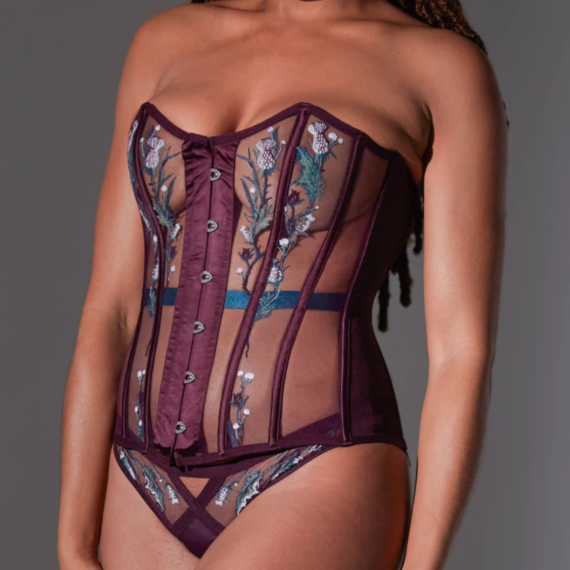 The Sorceress Embroidered Bustier in Cordial