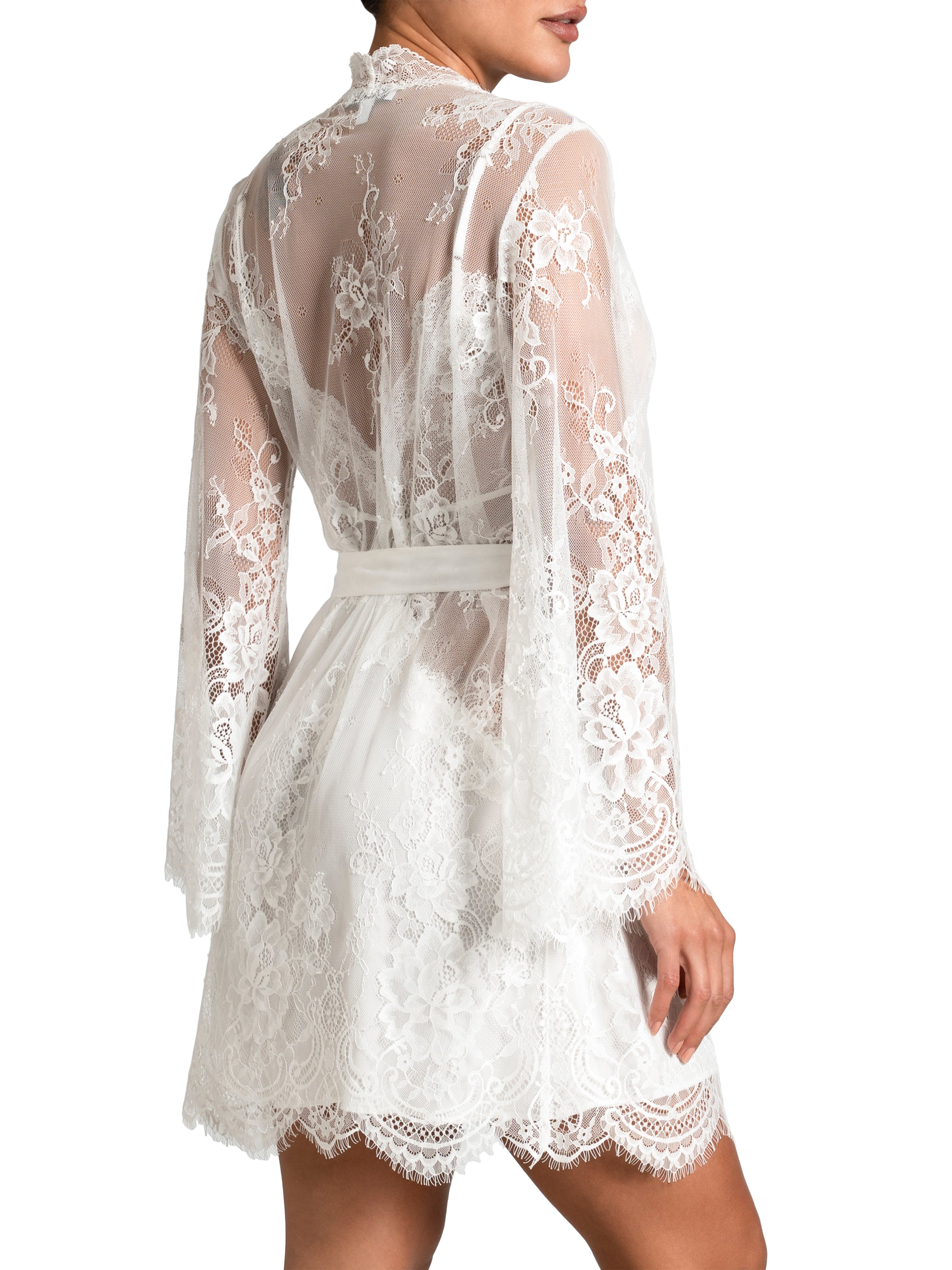 Today and Everyday Allover Lace Robe in Ivory