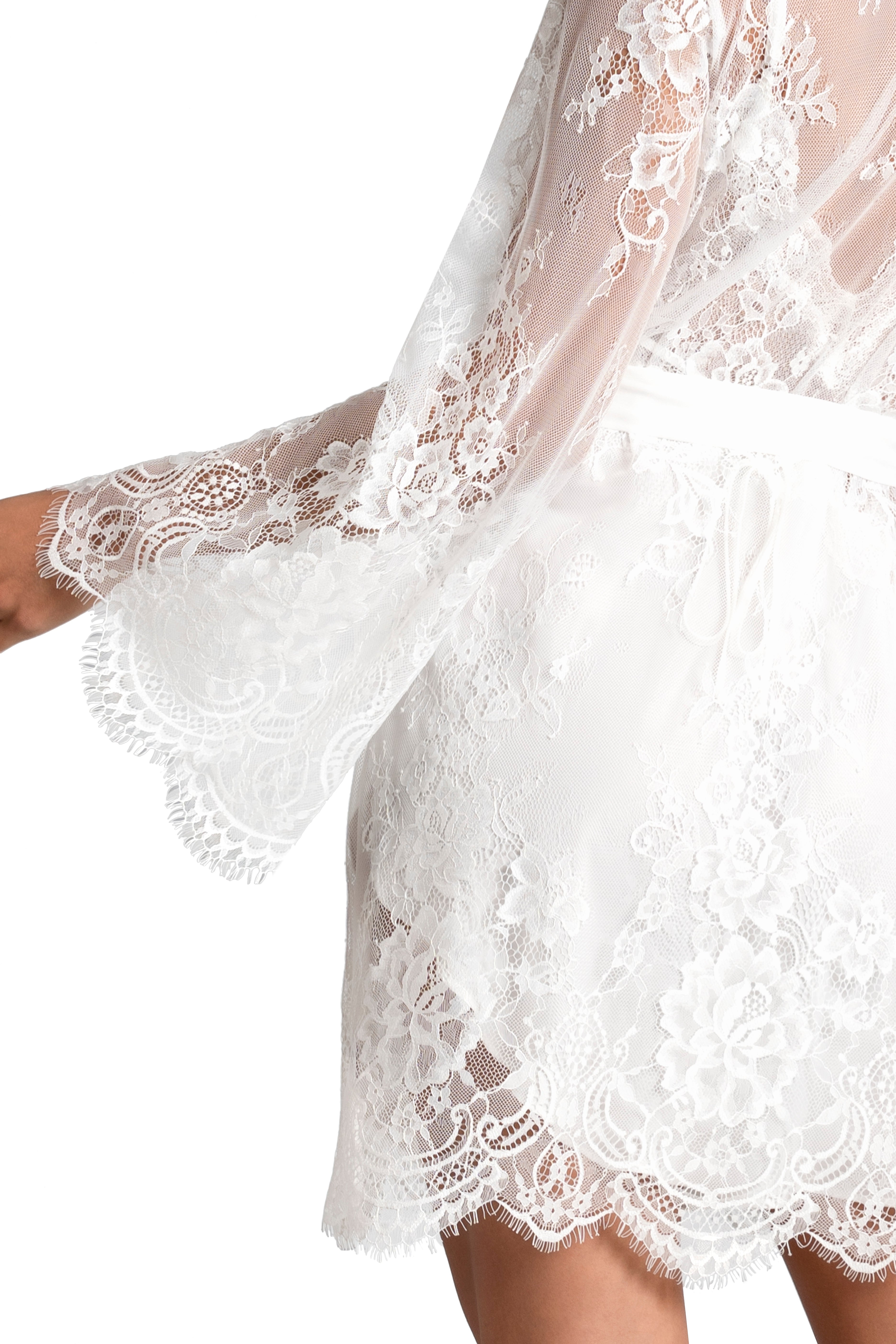 Today and Everyday Allover Lace Robe in Ivory