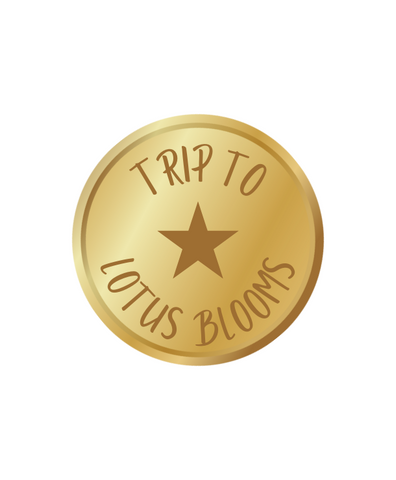 Trip to Lotus Blooms Sexy Time Token in Gold
