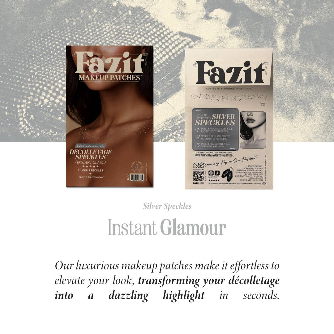 Fazit Decolletage Glitter Makeup in Silver Speckles