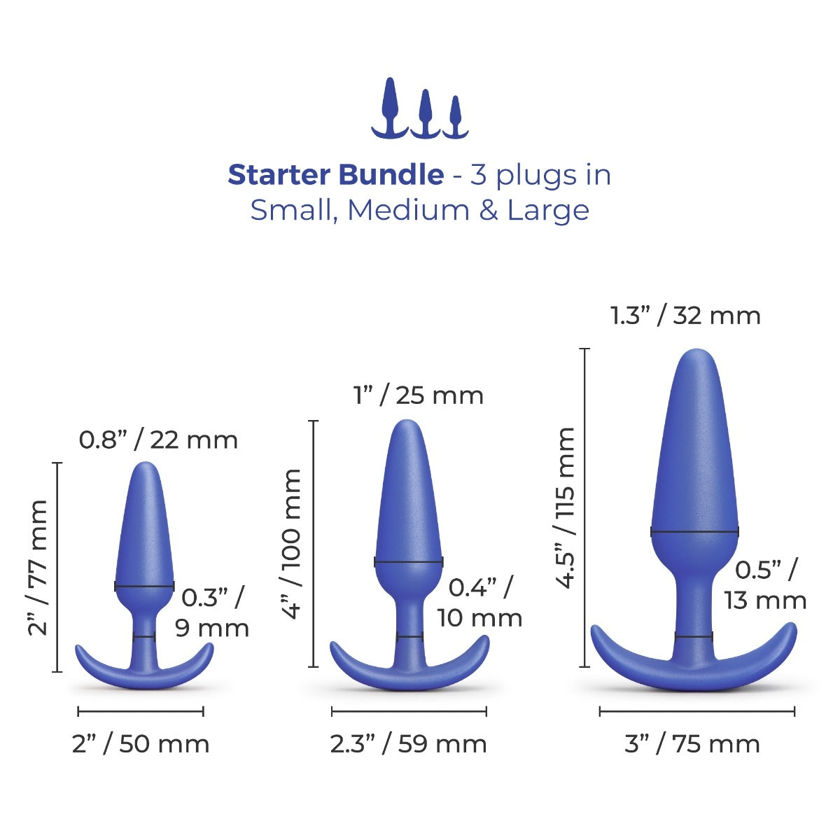 Beginner Booty Plug Trio Set