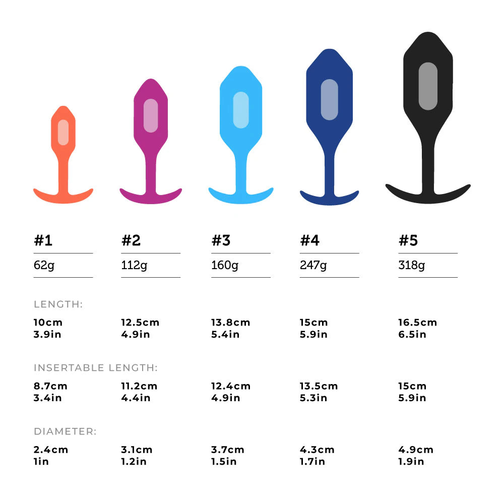 B-Vibe Vibrating Snug Plug 4 Large in Navy