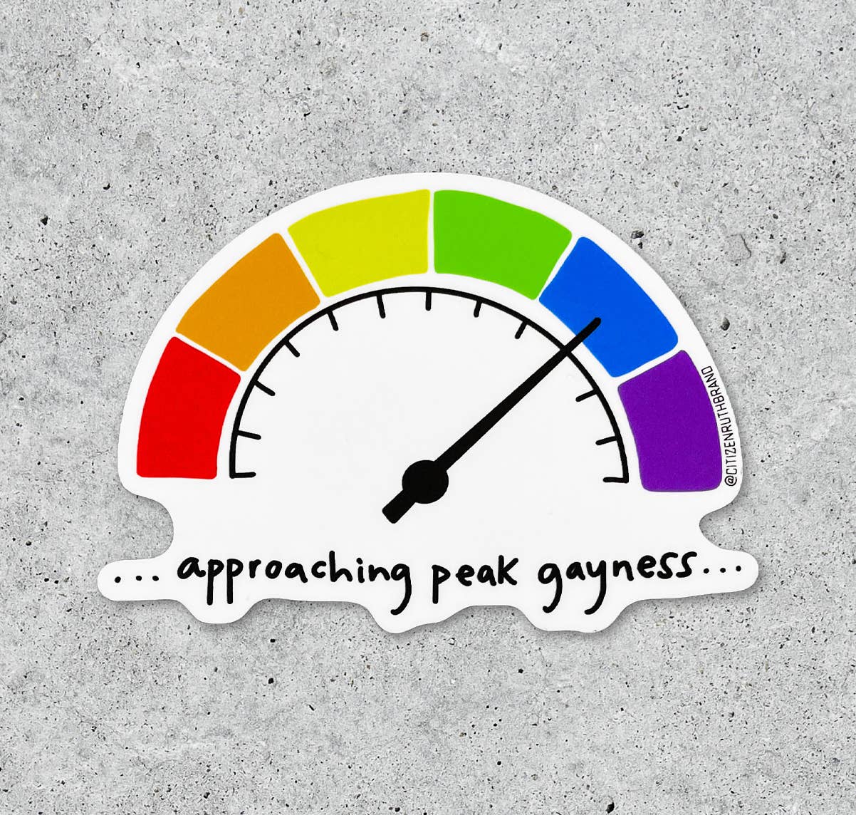 Approaching Peak Gayness vinyl sticker
