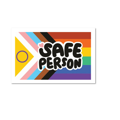 Safe Person LGBTQIA Ally Flag Sticker