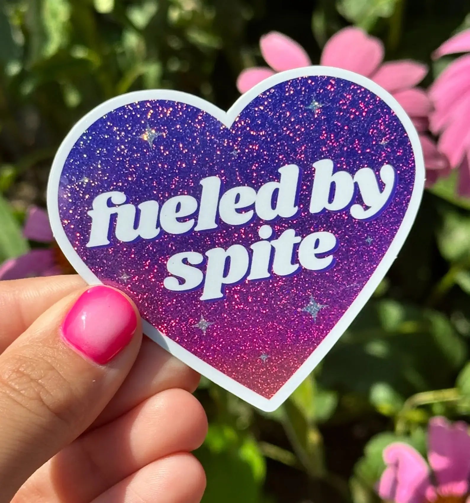 Fueled By Spite Heart Sticker