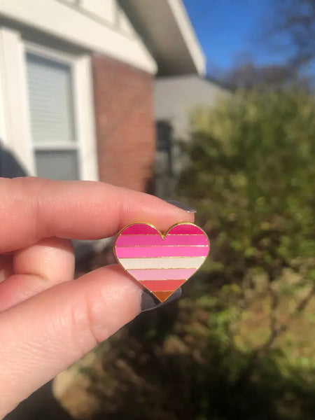 Pride Heart Enamel Pins