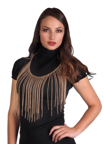 Chest Tassel Chain in Gold