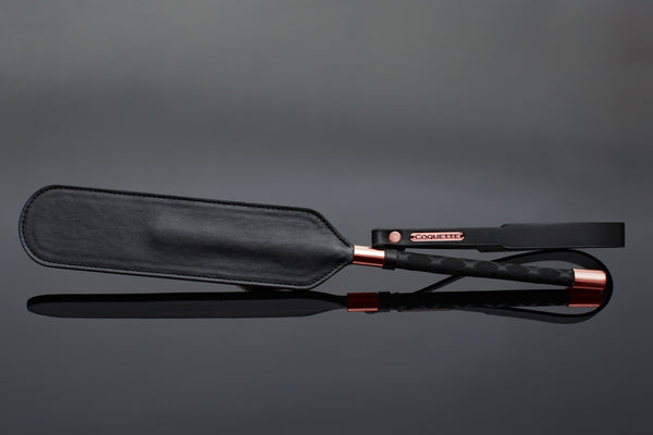 Fiery Elegance Vegan Paddle in Black & Rose Gold