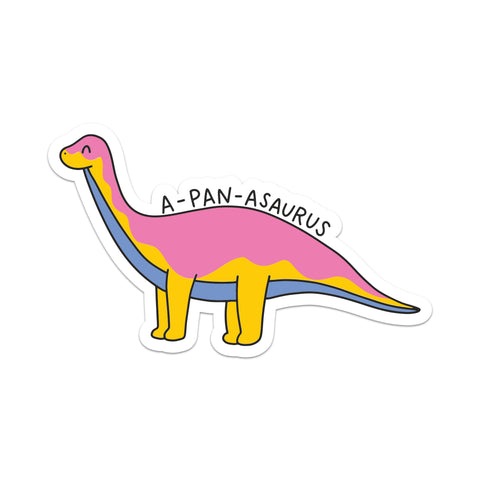 A-PAN-asaurus Pride Dino Sticker