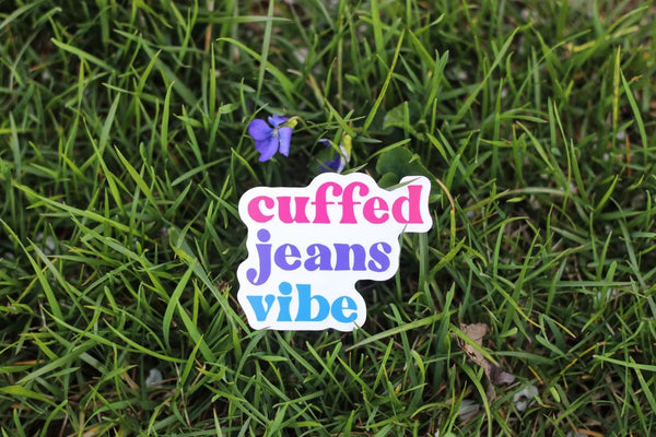 Cuffed Jeans Vibe Bisexual Pride Sticker