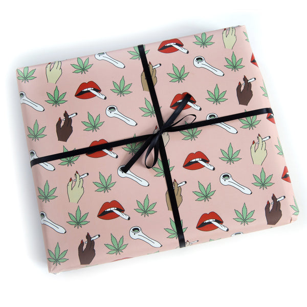 Sexy Gift Wrap Sheets w/ Cannabis