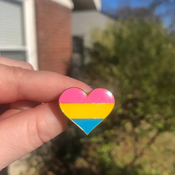 Pride Heart Enamel Pins