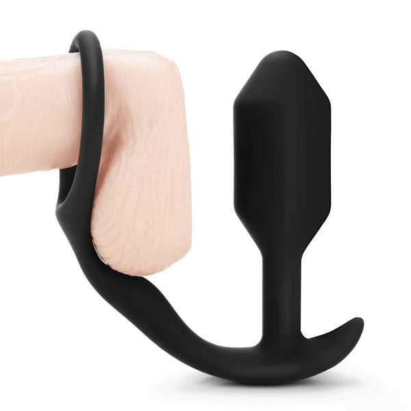B-Vibe Snug and Tug Cock Ring Plug