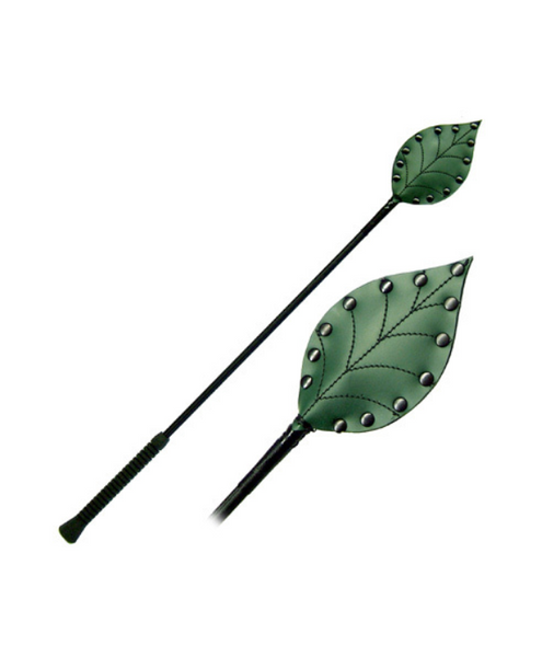 Adam & Steve's Fig Leaf Leather Crop In Green
