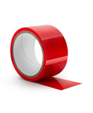 roll of shiny red bondage tape for beginner kink play